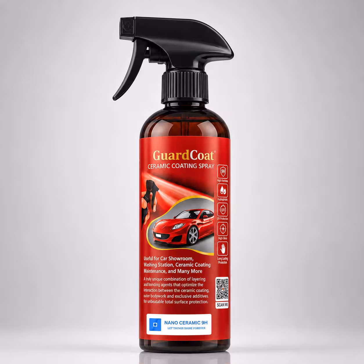 GuardCoat Ceramic Coating Spray bottle for vehicle paintwork